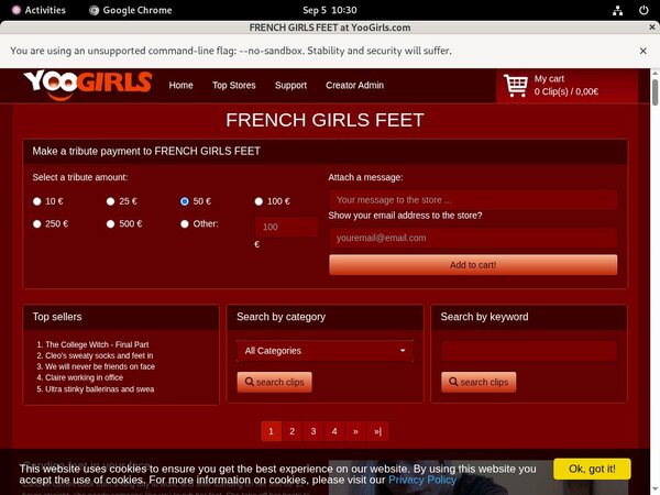 Discounted FRENCH GIRLS FEET Membership