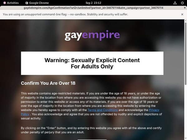 Gay Empire Unlimited Signup