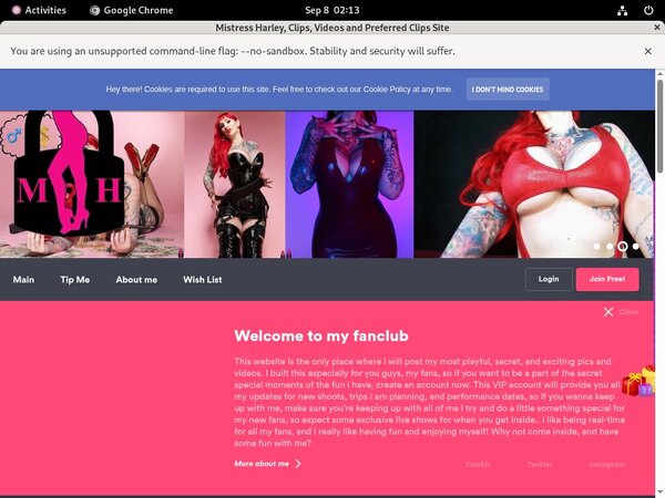Mistress Harley Logins Free