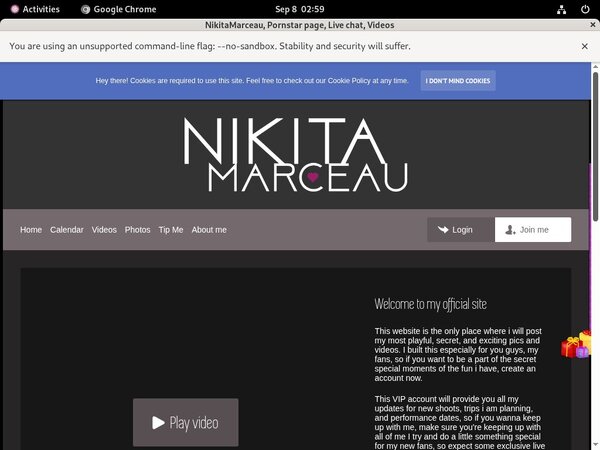 Nikitamarceau.modelcentro.com With Pay Pal